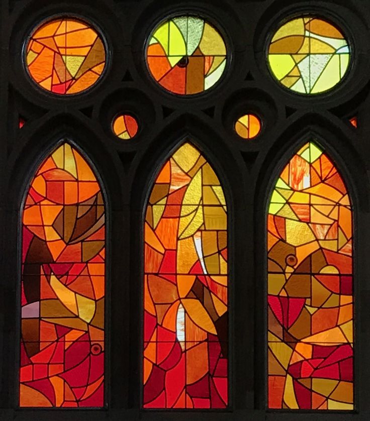 Stained glass windows, Sagrada Familia, Barcelona_